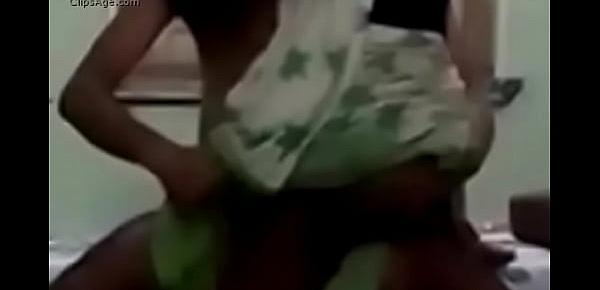 Desi aunt with her saree lifted up and riding session video clip